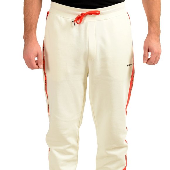 Hugo Boss Men's "Darpaccio" Beige Logo Print Track Sweat Pants US XL IT 54 - Picture 1 of 6